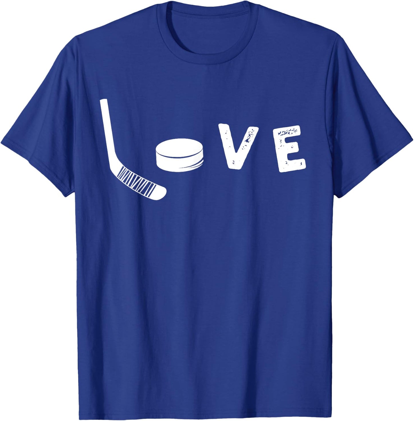 Love Ice Hockey , Valentine's Day Gift Hockey Lover T-Shirt - T-Shirt | Royal