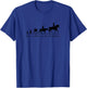 Born to Dressage | Equestrian Horse Riders Black Silhouette T-Shirt - T-Shirt | Royal