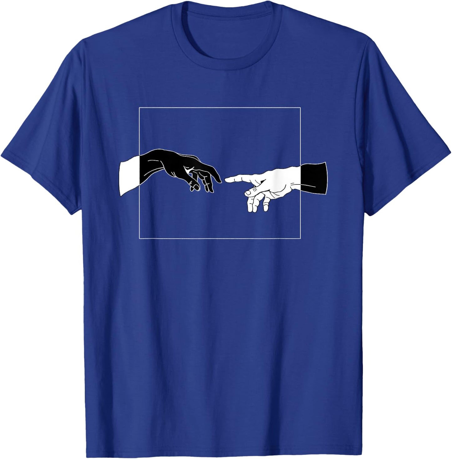 Light Touch Creation of Adam Hand of God Art Gift T-Shirt - T-Shirt | Royal