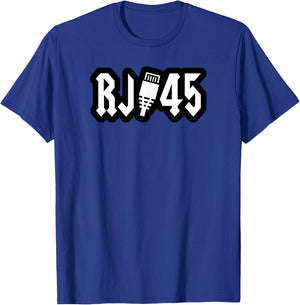 Funny Internet RJ-45 Connector Heavy Rock Internet T-Shirt - T-Shirt | Royal