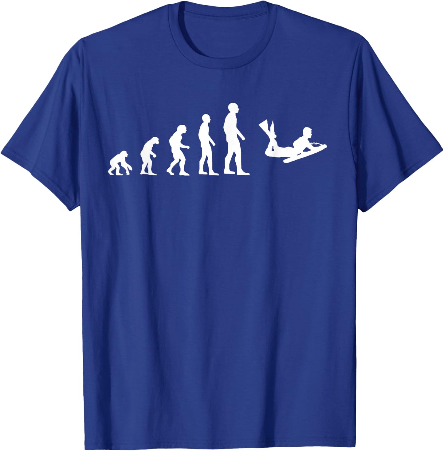 Bodyboard Evolution Silhouette Bodyboarding Funny T-Shirt - T-Shirt | Royal