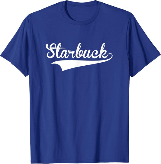 STARBUCK Baseball Vintage Retro Font T-Shirt - T-Shirt | Royal