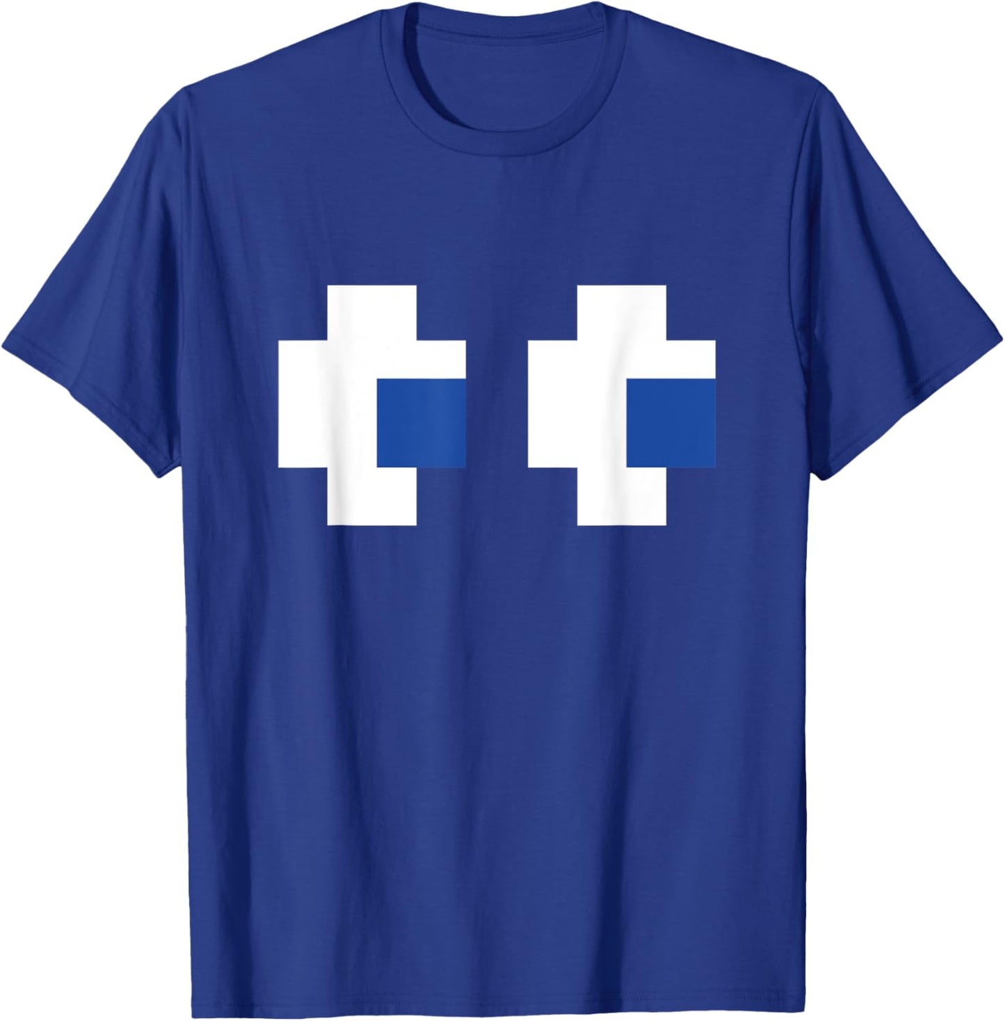 Retro Arcade Gaming Halloween Ghost Partner Group Costume T-Shirt - T-Shirt | Royal