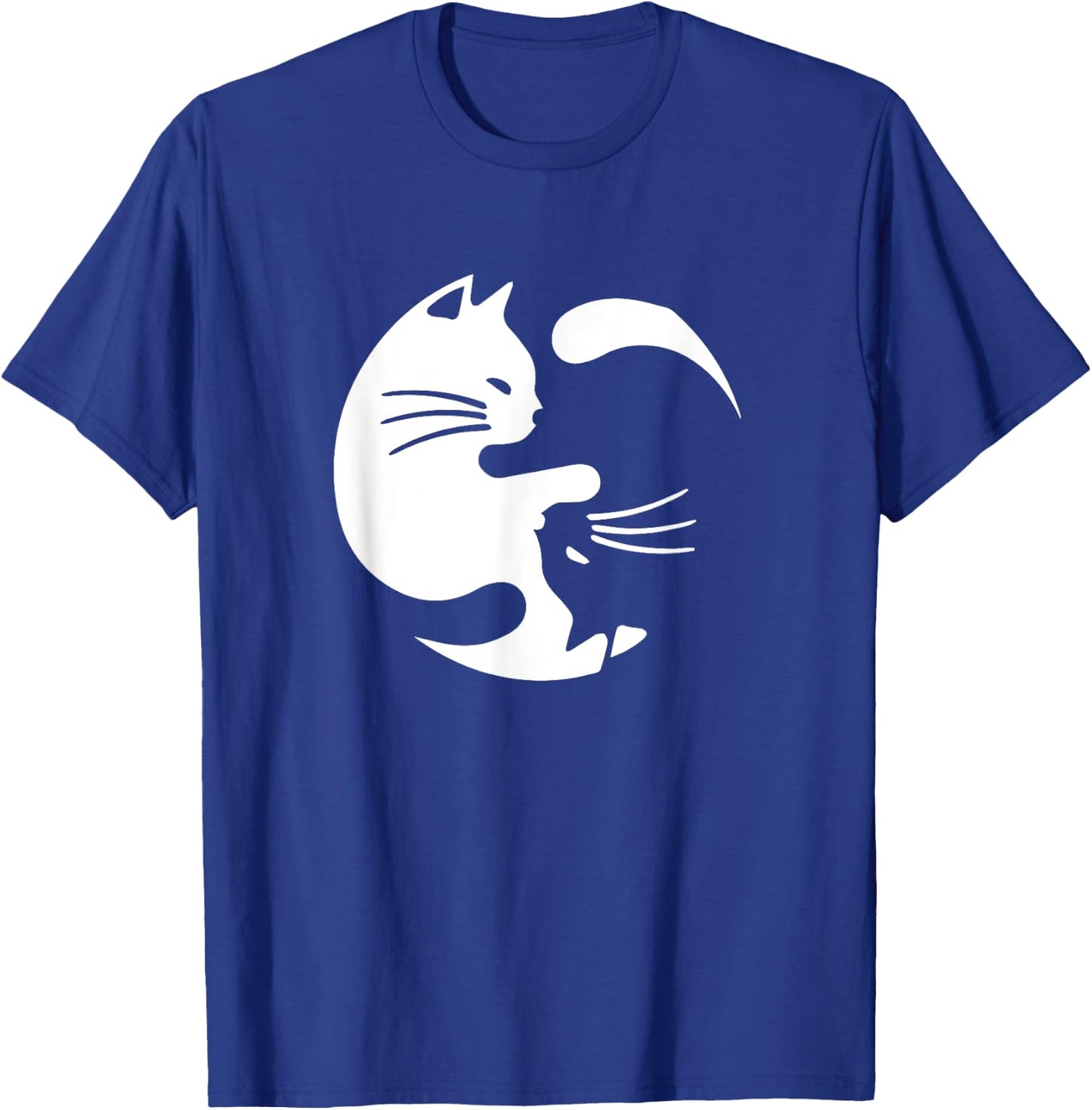 Cute Yin & Yang Cats Yoga Peace Lover Cat Lover Graphic T-Shirt - T-Shirt | Royal