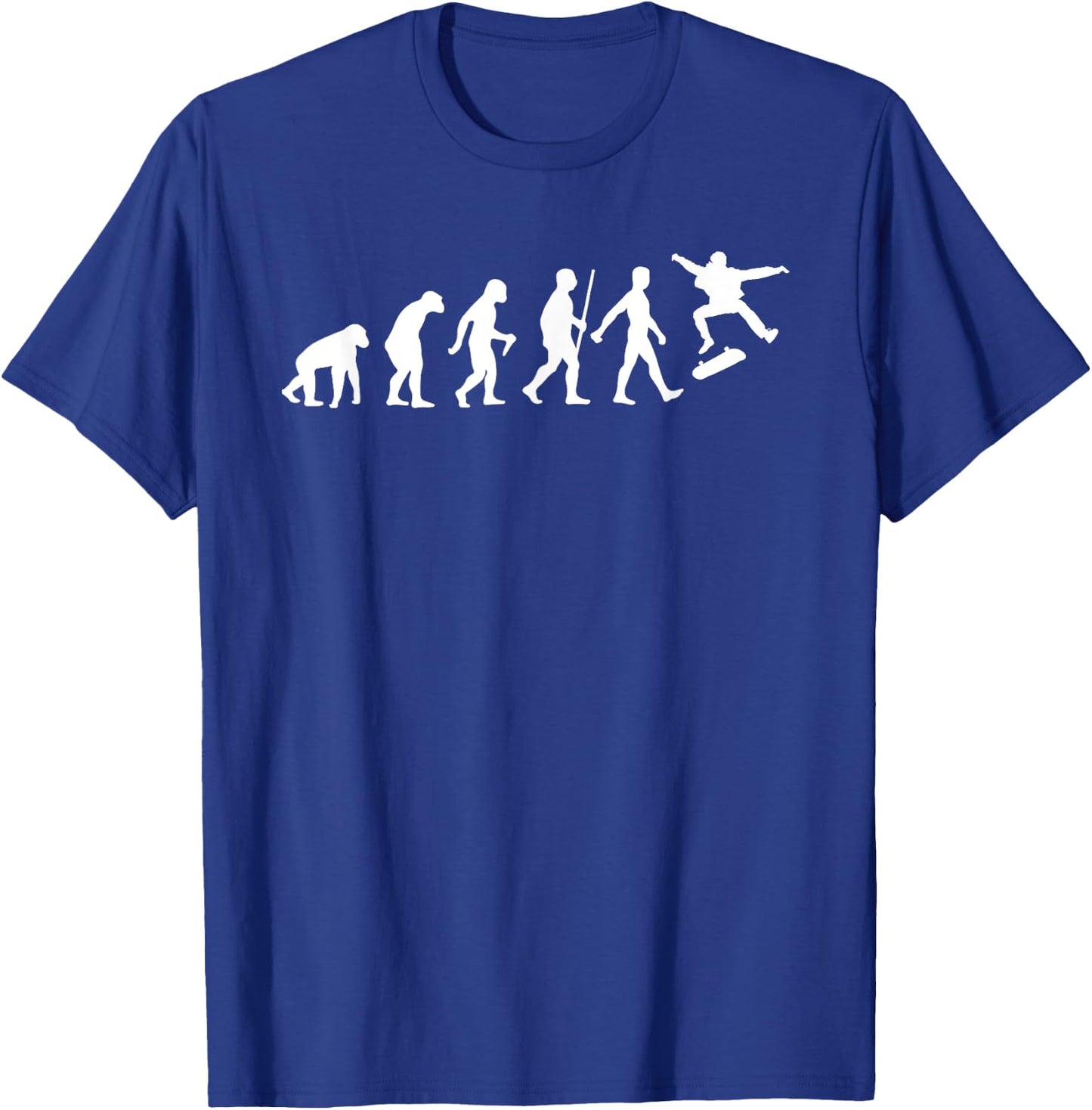 Cool Skateboarding Women Skateboard Evolution Skater T-Shirt - T-Shirt | Royal