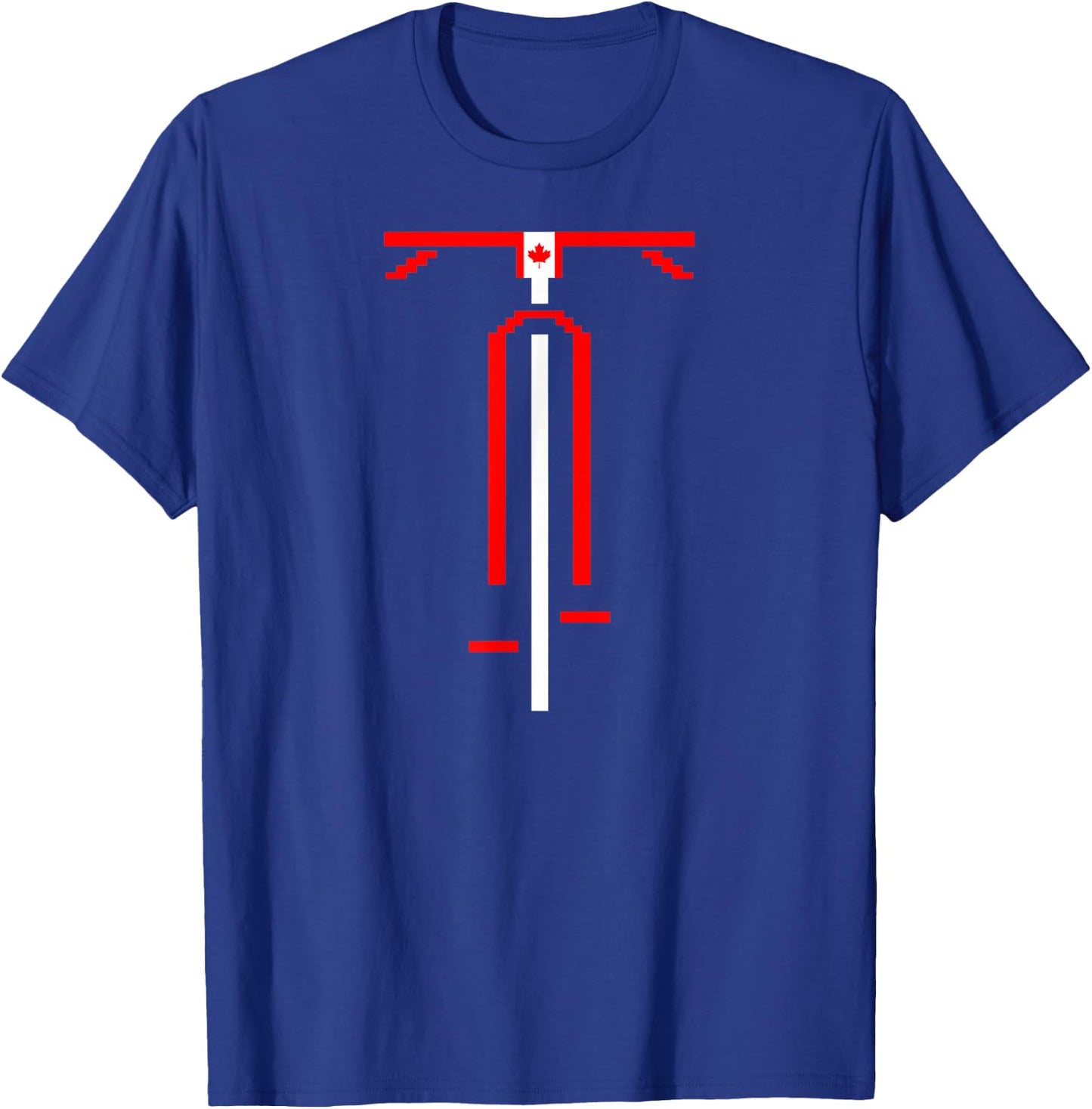 Canadian Flag Biking Icon Cycling Love Bike Riding Canada T-Shirt - T-Shirt | Royal