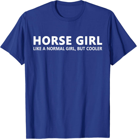 Horseback Riding Girl Horse Girl T-Shirt - T-Shirt | Royal