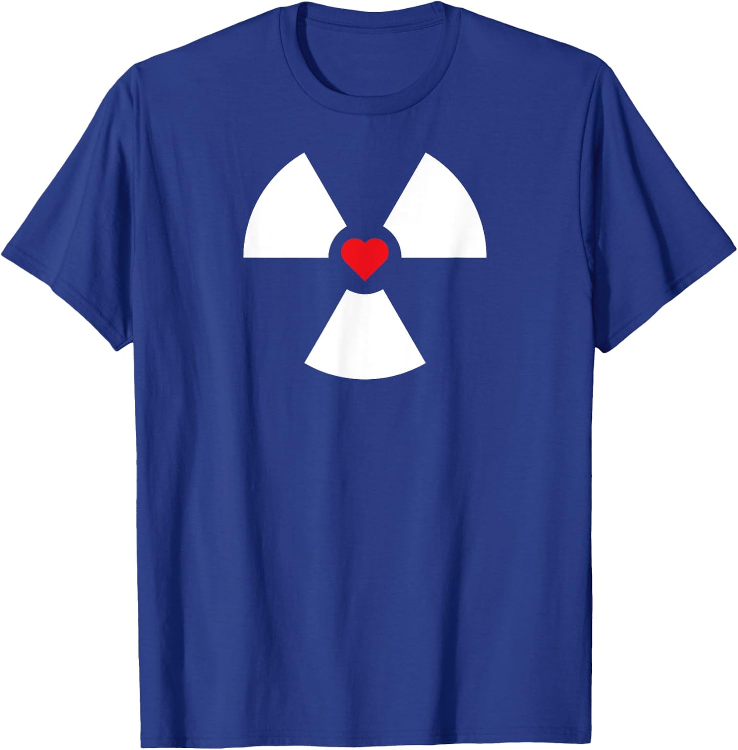 Radioactive Sign Radiation Hazard Heart Symbol Nuclear Love T-Shirt - T-Shirt | Royal