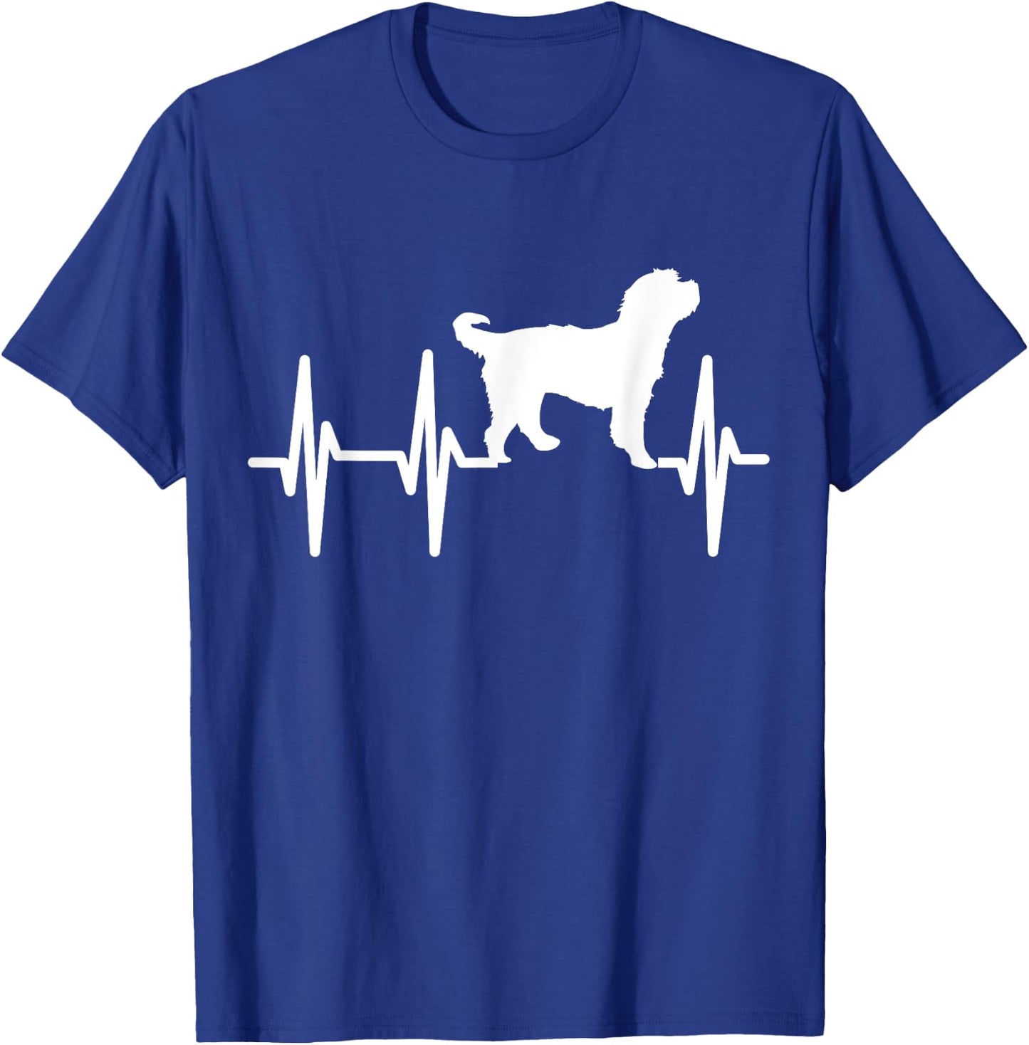 Bernedoodle Heartbeat Dog Mom Dad Pet Gift T-Shirt - T-Shirt | Royal