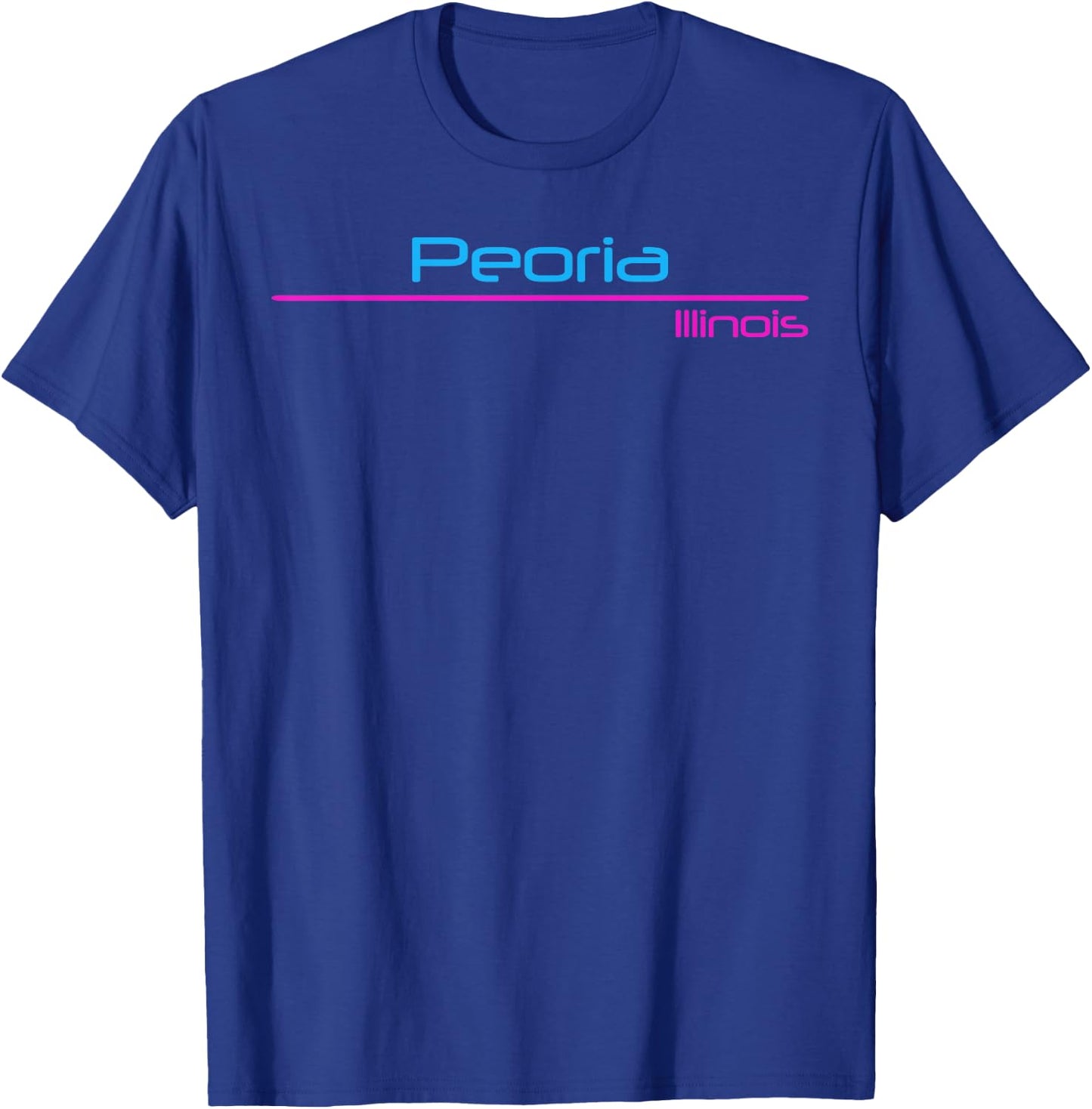 Retro Peoria Illinois T-Shirt - T-Shirt | Royal