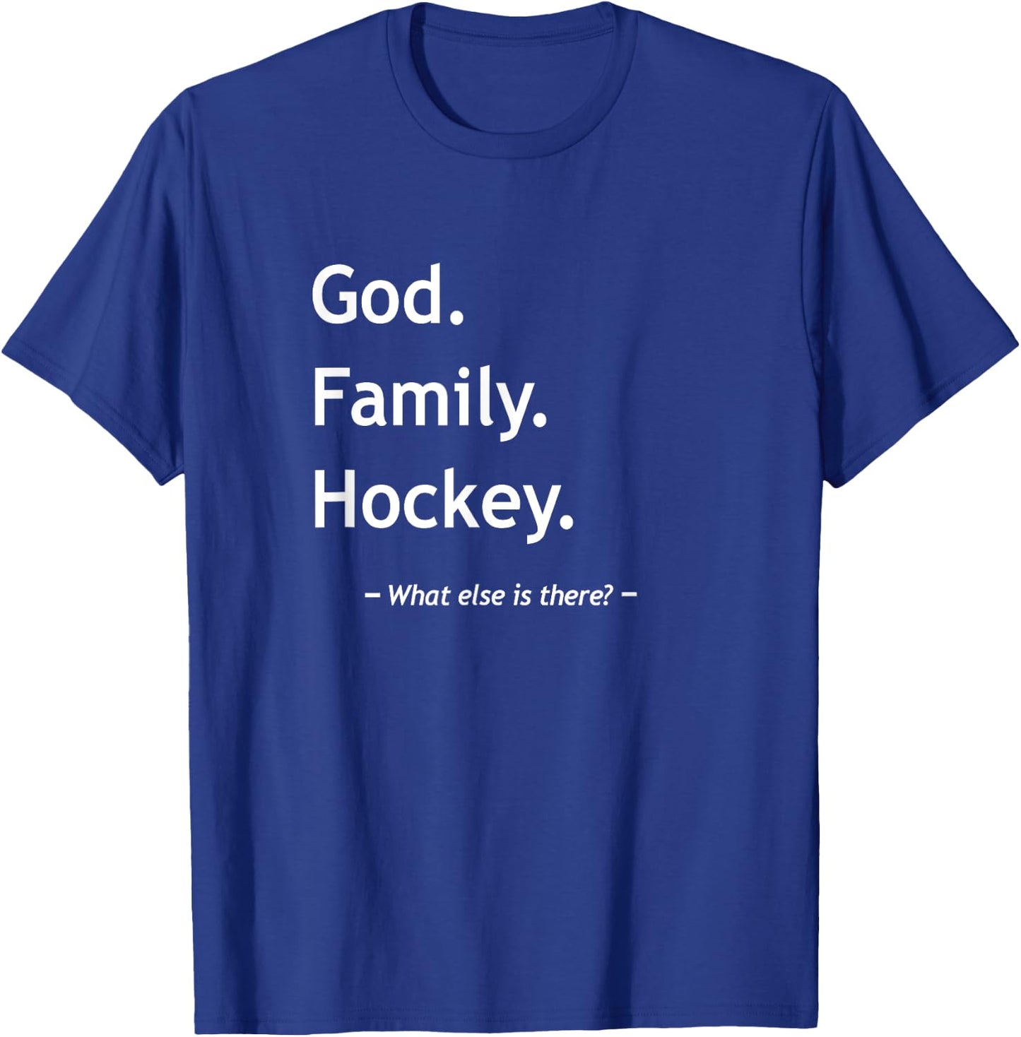 Christian Faith Jesus Christianity God Family Hockey T-Shirt - T-Shirt | Royal