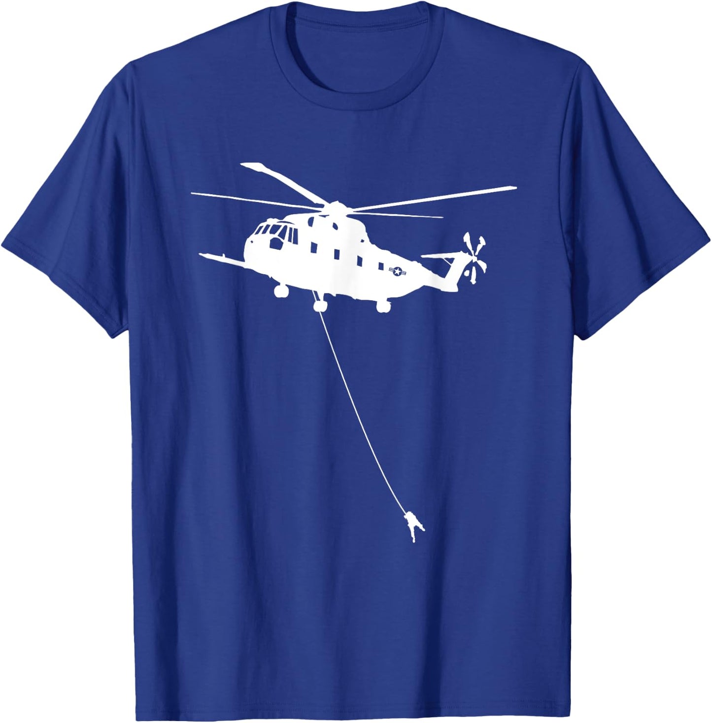 Jolly Green Giant to the Rescue HH-3E Helicopter CSAR T-Shirt - T-Shirt | Royal