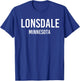 LONSDALE MINNESOTA MN USA Patriotic Vintage Sports Women Kids Men T-Shirt - T-Shirt | Royal