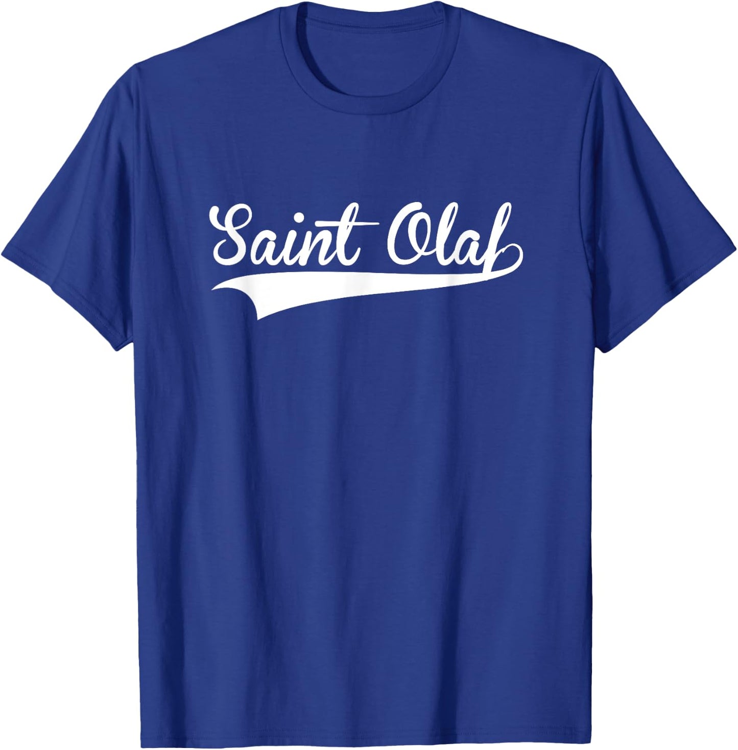 SAINT OLAF Baseball Vintage Retro Font T-Shirt - T-Shirt | Royal