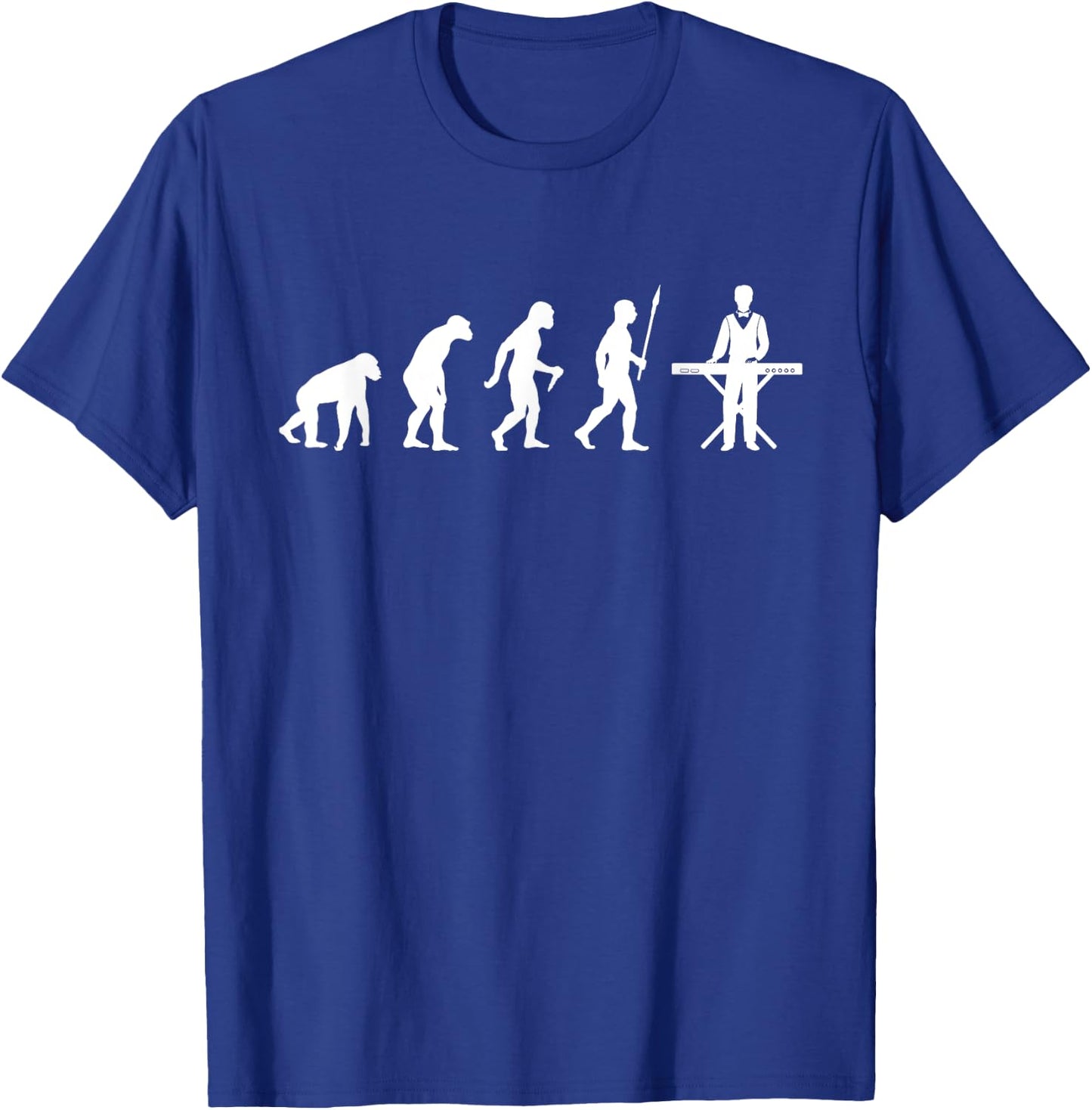 Keyboard Evolution Hobby Sport Keyboard player T-Shirt - T-Shirt | Royal