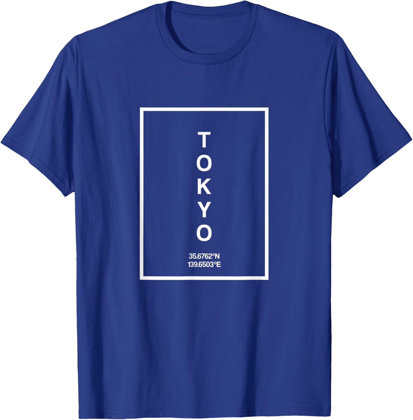 Tokyo Japan Coordinates Minimalist T-Shirt - T-Shirt | Royal