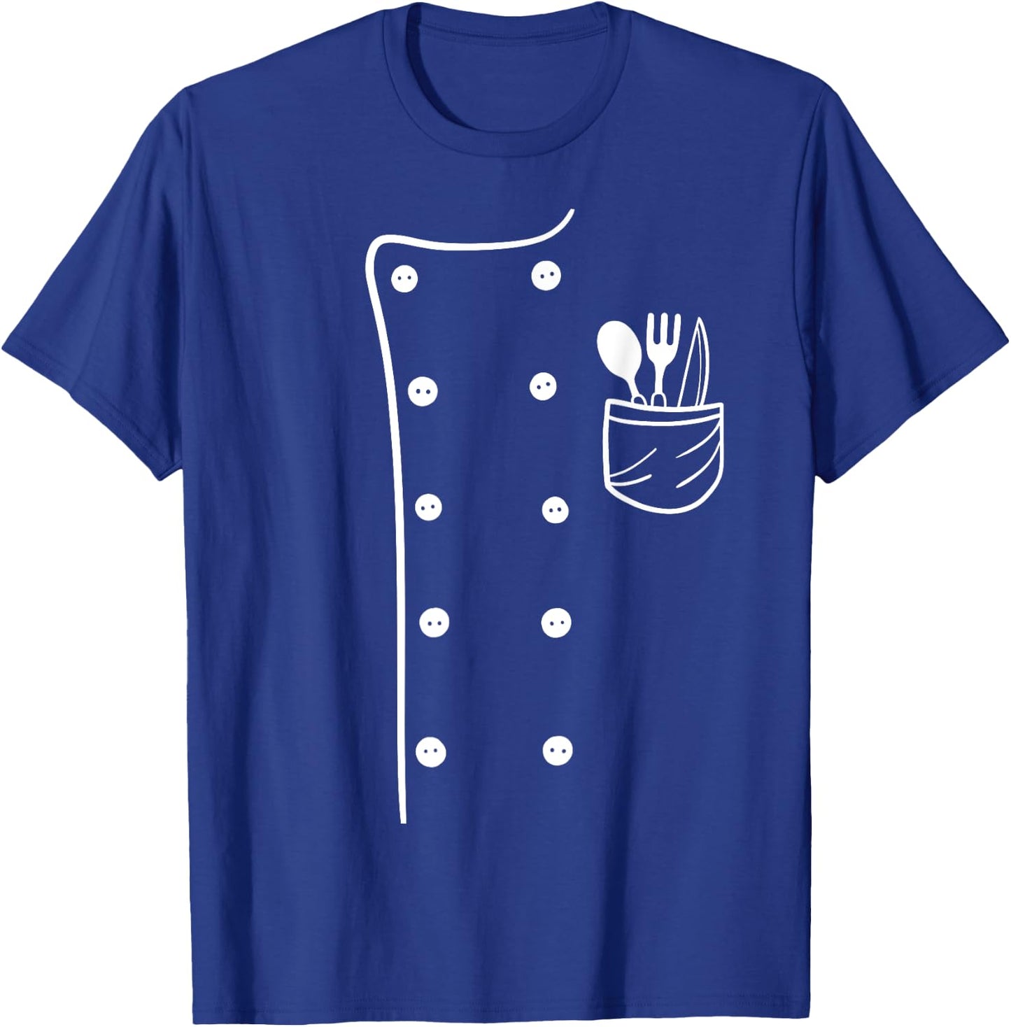 Chef Cook Uniform Costume Halloween T-Shirt - T-Shirt | Royal