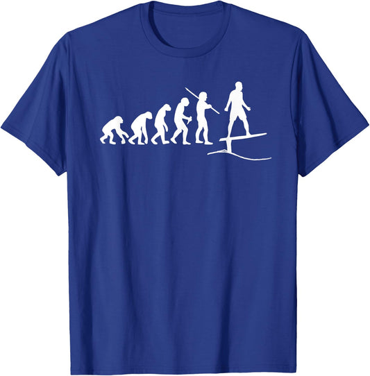 Funny Foils Surfing Boarding Evolution Wave Surf Foiling T-Shirt - T-Shirt | Royal