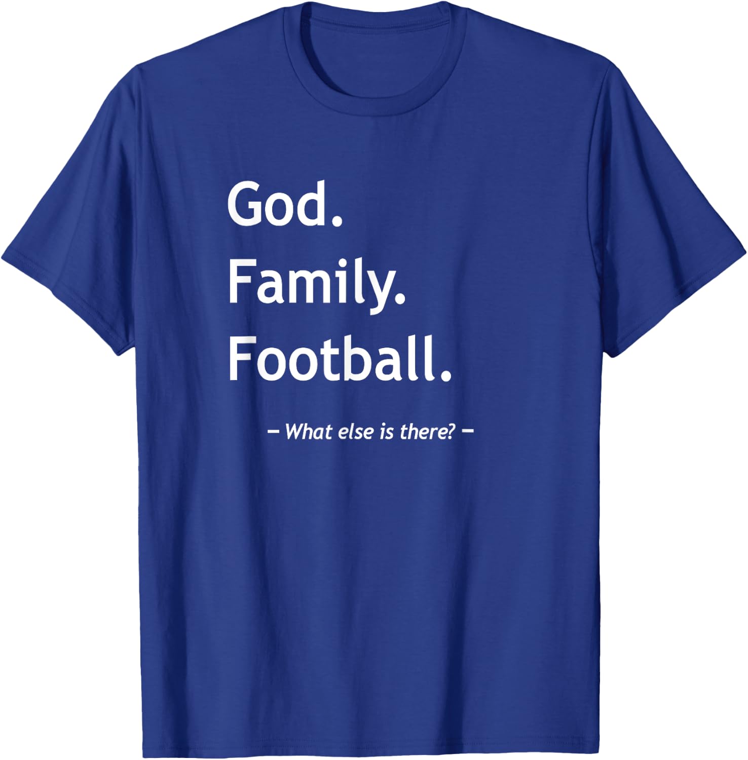 Christian Faith Jesus Christianity God Family Football T-Shirt - T-Shirt | Royal