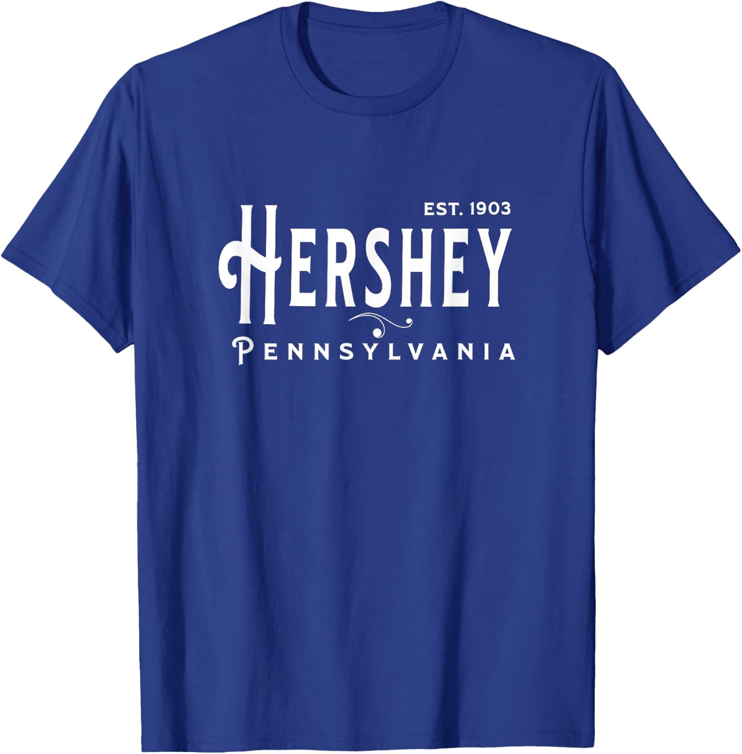 Vintage Pennsylvania Souvenir Visit Hershey Pa , Small, Black T-Shirt - T-Shirt | Royal