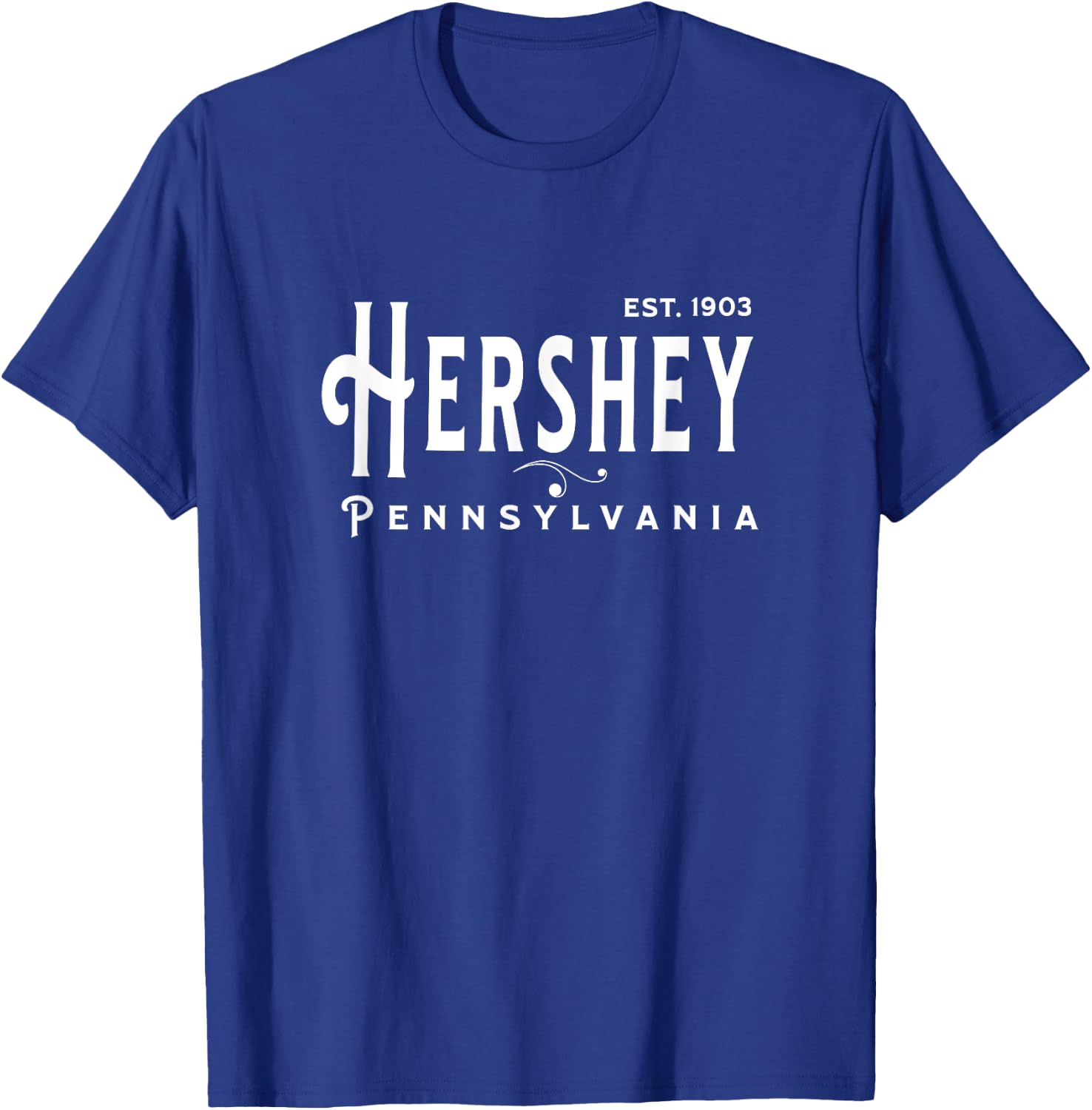 Vintage Pennsylvania Souvenir Visit Hershey Pa , Small, Black T-Shirt - T-Shirt | Royal
