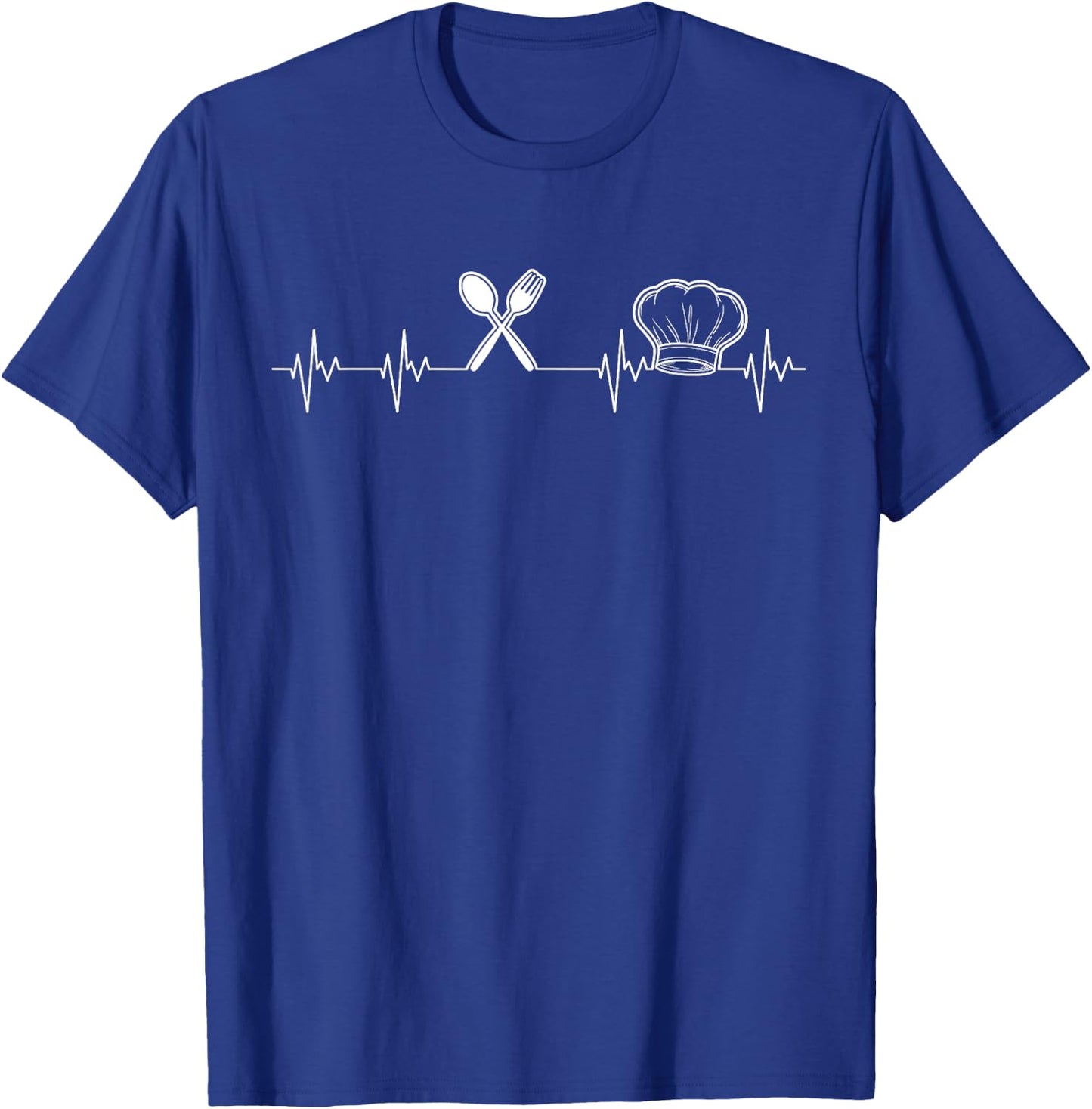 Chef Heartbeat Funny Culinary Chef Gift Cooking Lover T-Shirt - T-Shirt | Royal