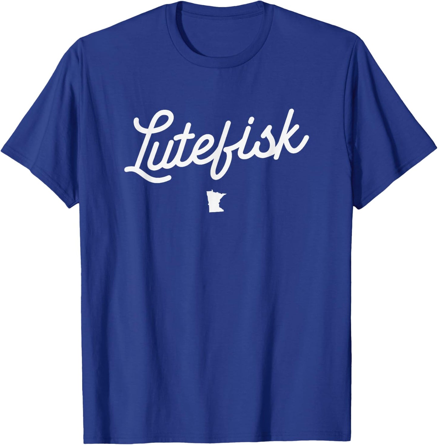 Classic Lutefisk Speak Minnesotan MN State Map T-Shirt - T-Shirt | Royal