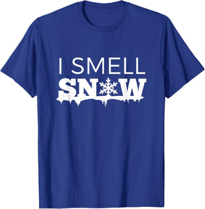 I Smell Snow Snowflake Snowfall Winter Wear Gift T-Shirt - T-Shirt | Royal