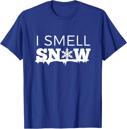 I Smell Snow Snowflake Snowfall Winter Wear Gift T-Shirt - T-Shirt | Royal