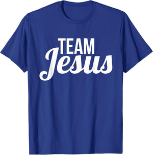 Team Jesus Shirt Vintage Bold Cool Christian T-Shirt - T-Shirt | Royal