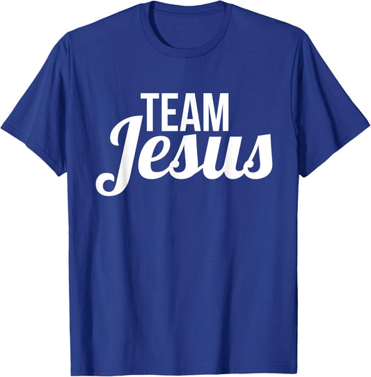 Team Jesus Shirt Vintage Bold Cool Christian T-Shirt - T-Shirt | Royal