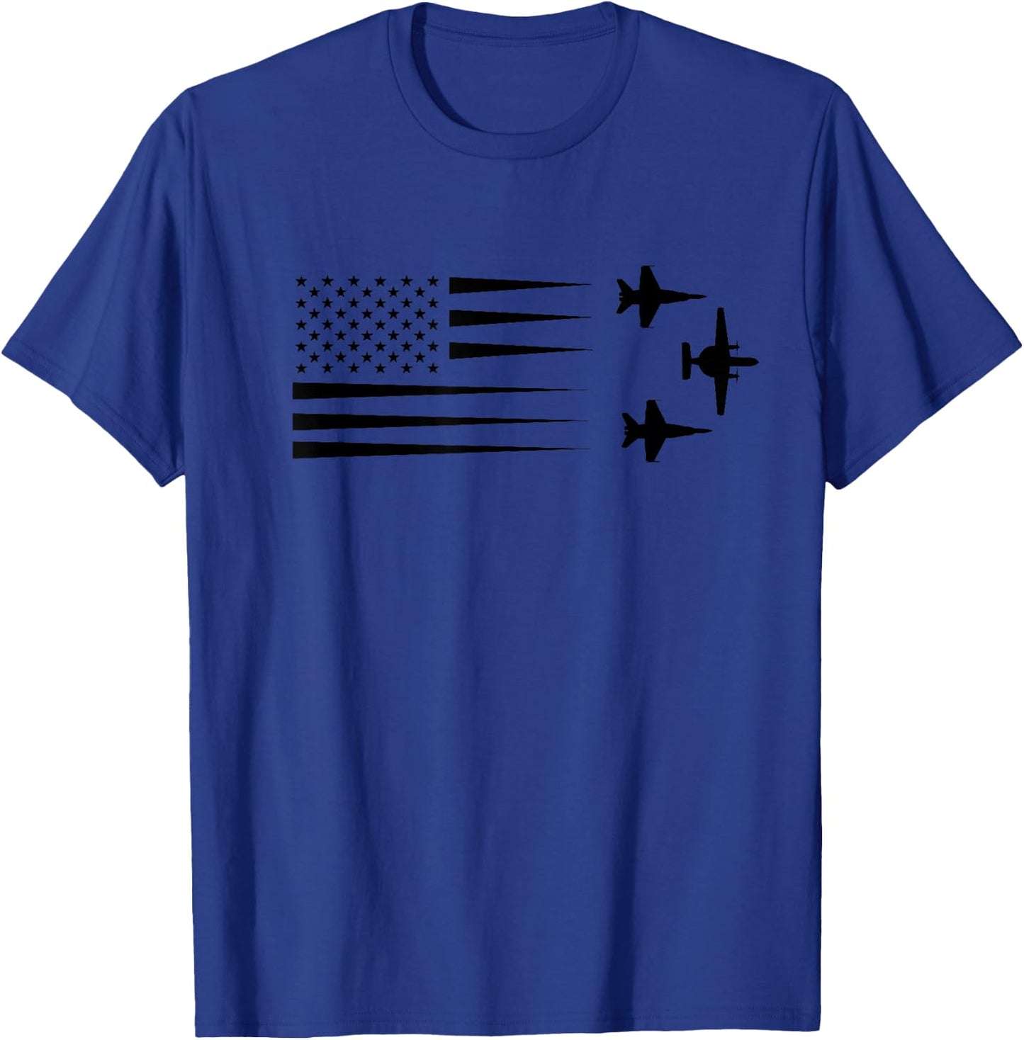 E-2 Hawkeye Airplane F-18 Hornet T-Shirt - T-Shirt | Royal