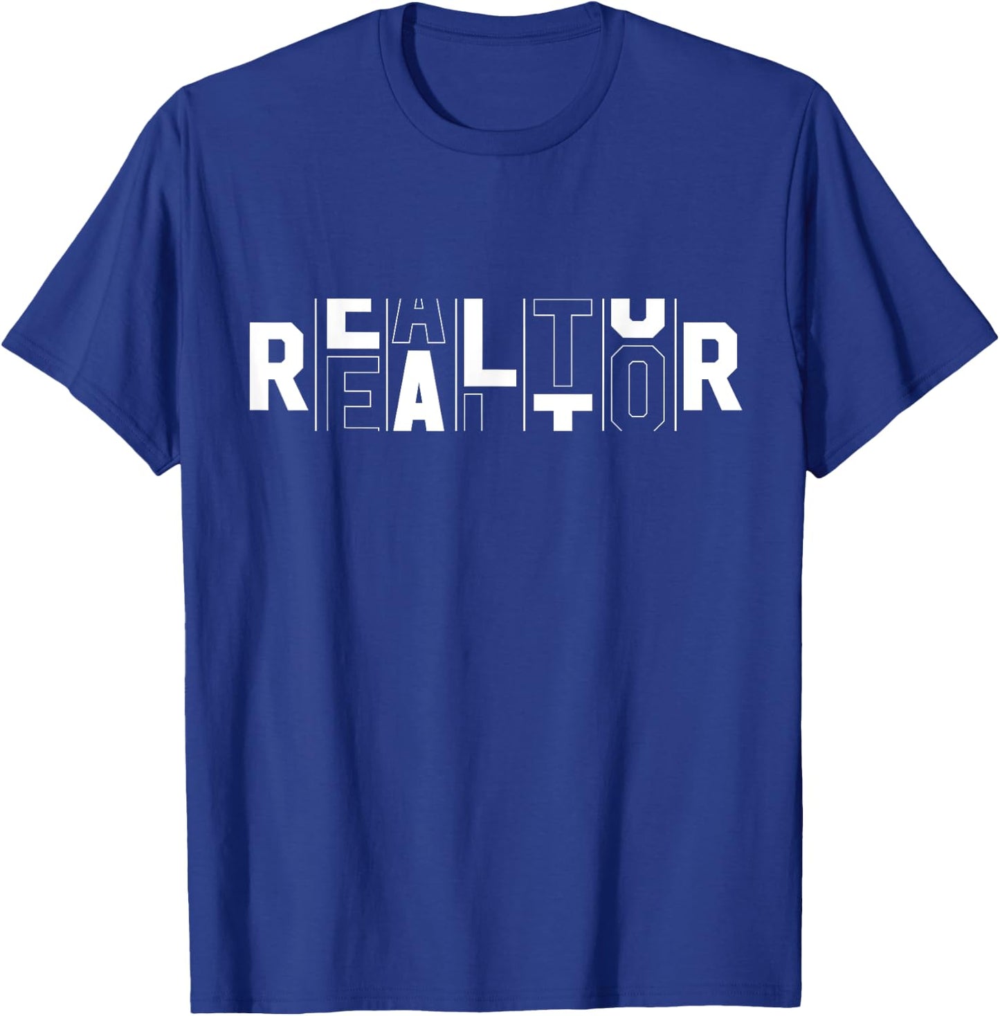 Rotating Letters Realtor Gift Rent Broker Real Estate Agent T-Shirt - T-Shirt | Royal