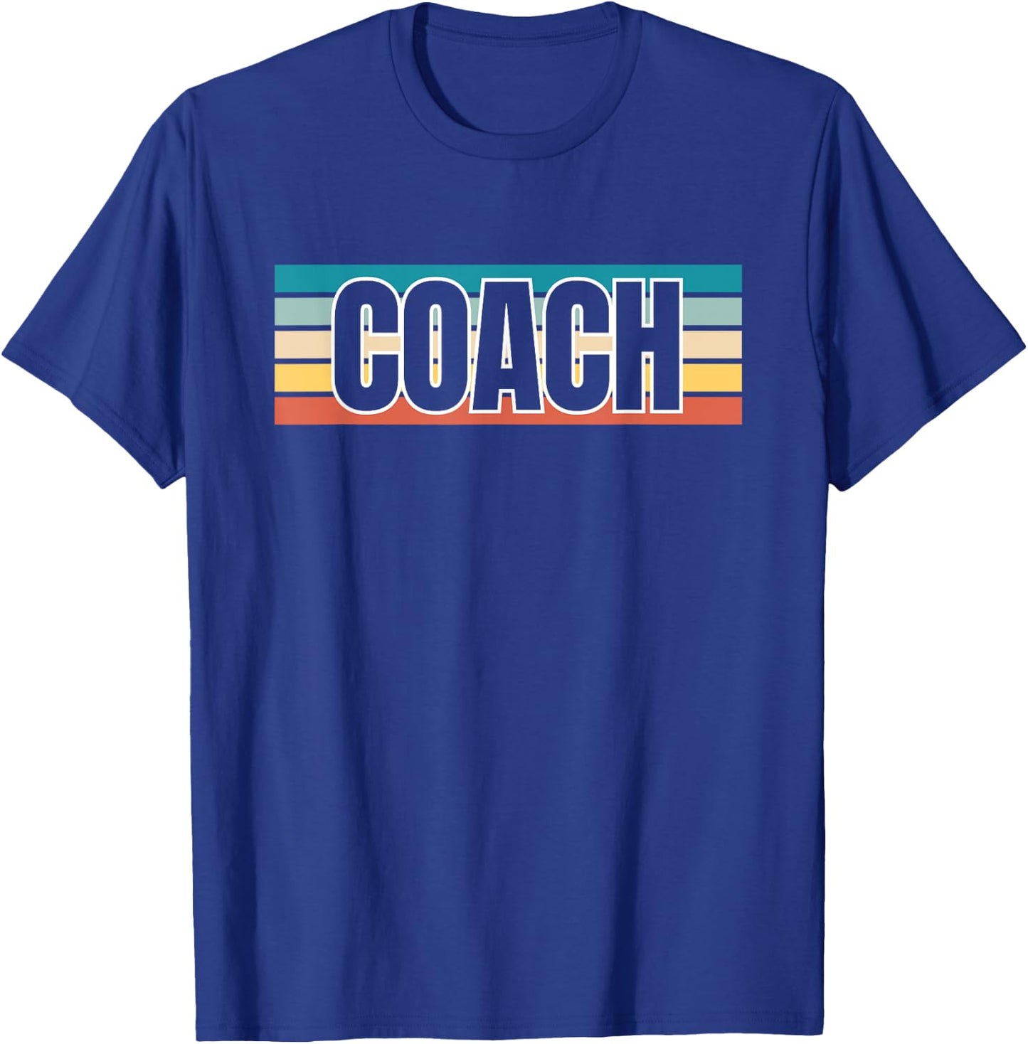 Coach Sports Team Trainer Retro Vintage T-Shirt - T-Shirt | Royal