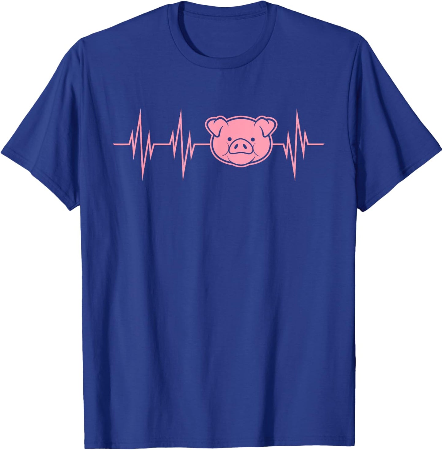 I Love My Pig Heart Valve Heartbeat Funny Barn Farmer Gift T-Shirt - T-Shirt | Royal
