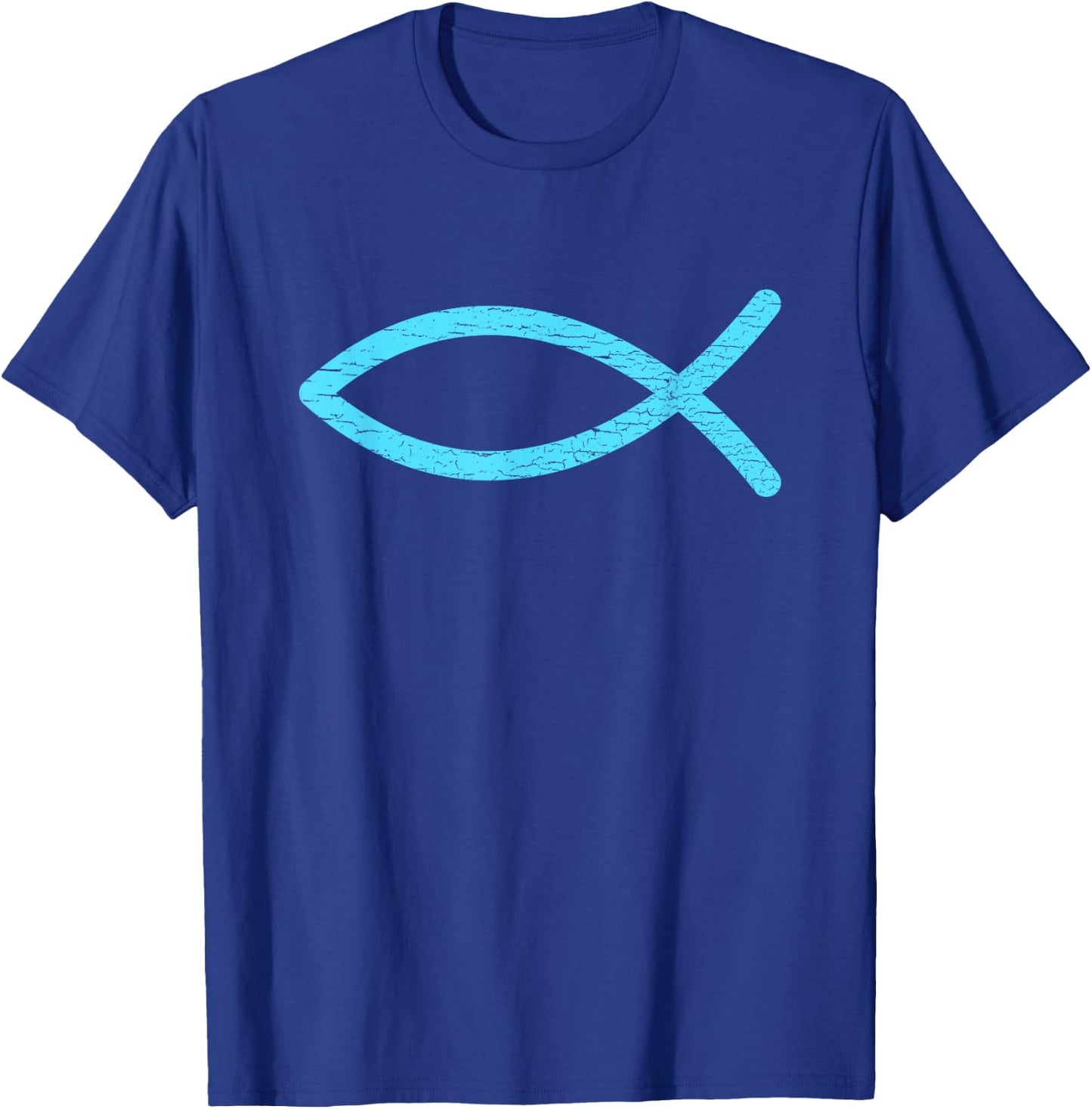 Christian Symbol Jesus Fish Ichthys Ixoye Religious Gifts T-Shirt - T-Shirt | Royal