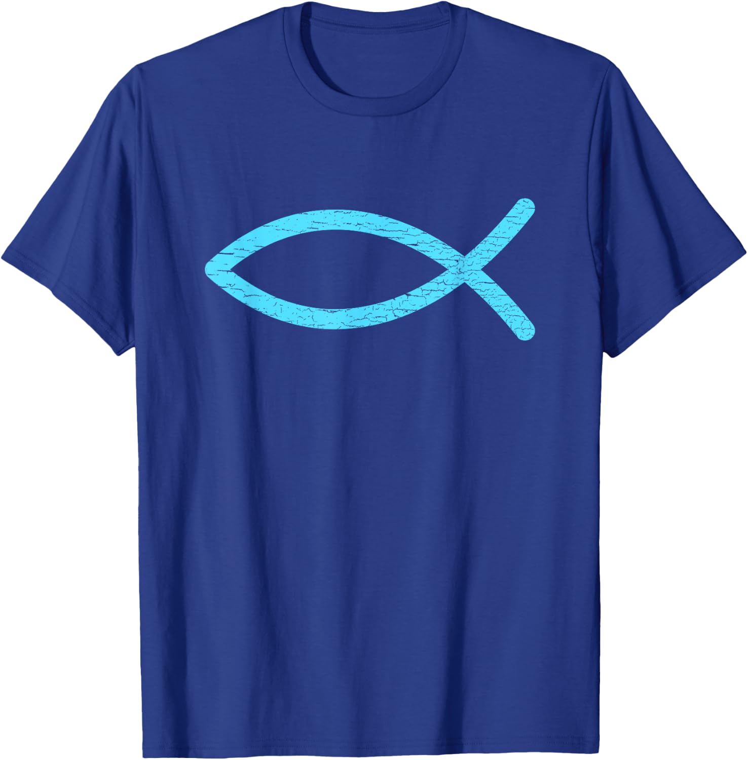 Christian Symbol Jesus Fish Ichthys Ixoye Religious Gifts T-Shirt - T-Shirt | Royal