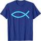 Christian Symbol Jesus Fish Ichthys Ixoye Religious Gifts T-Shirt - T-Shirt | Royal