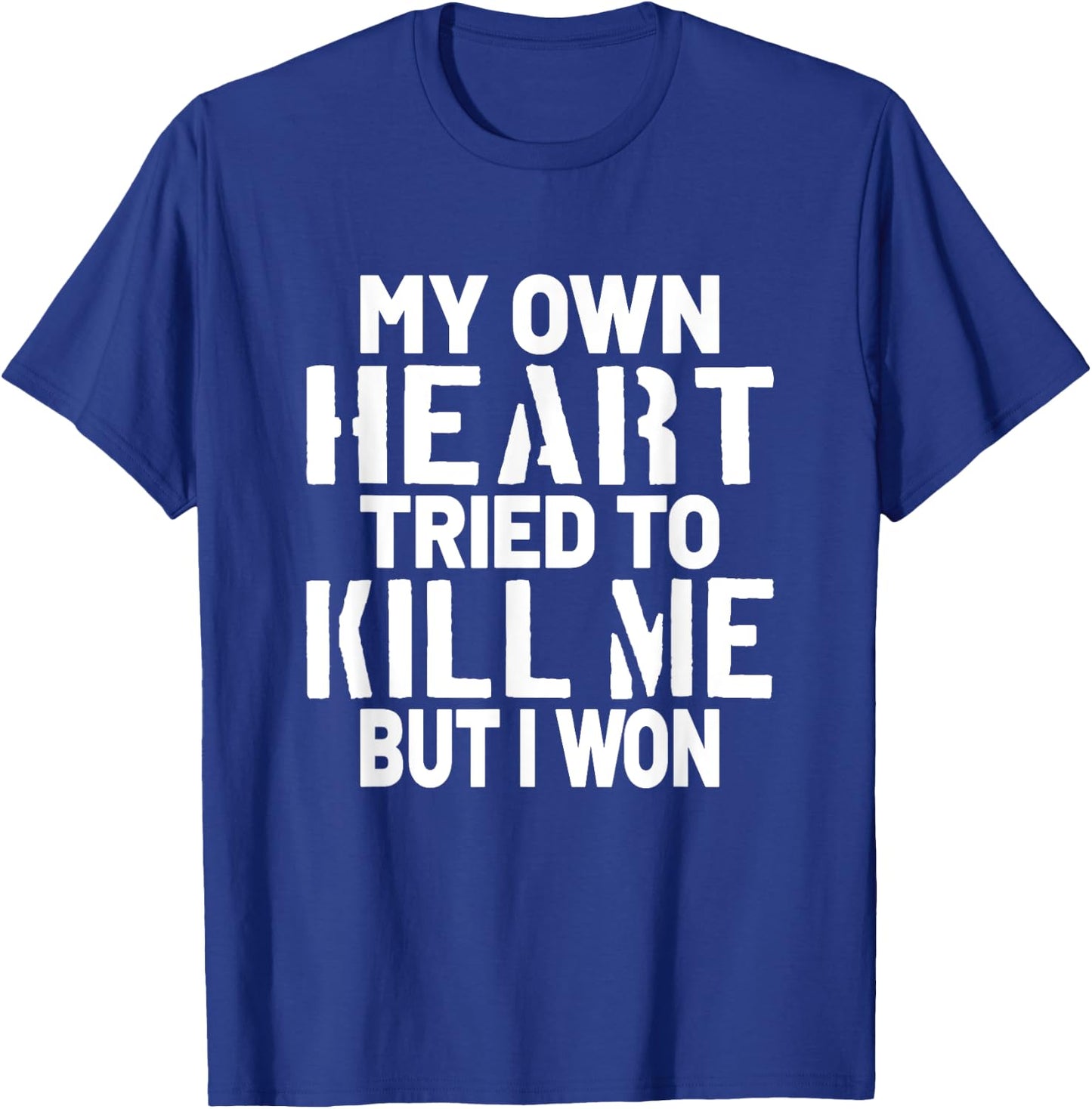 Heart Attack Open Heart Surgery Cardiac Arrest Survivor T-Shirt - T-Shirt | Royal