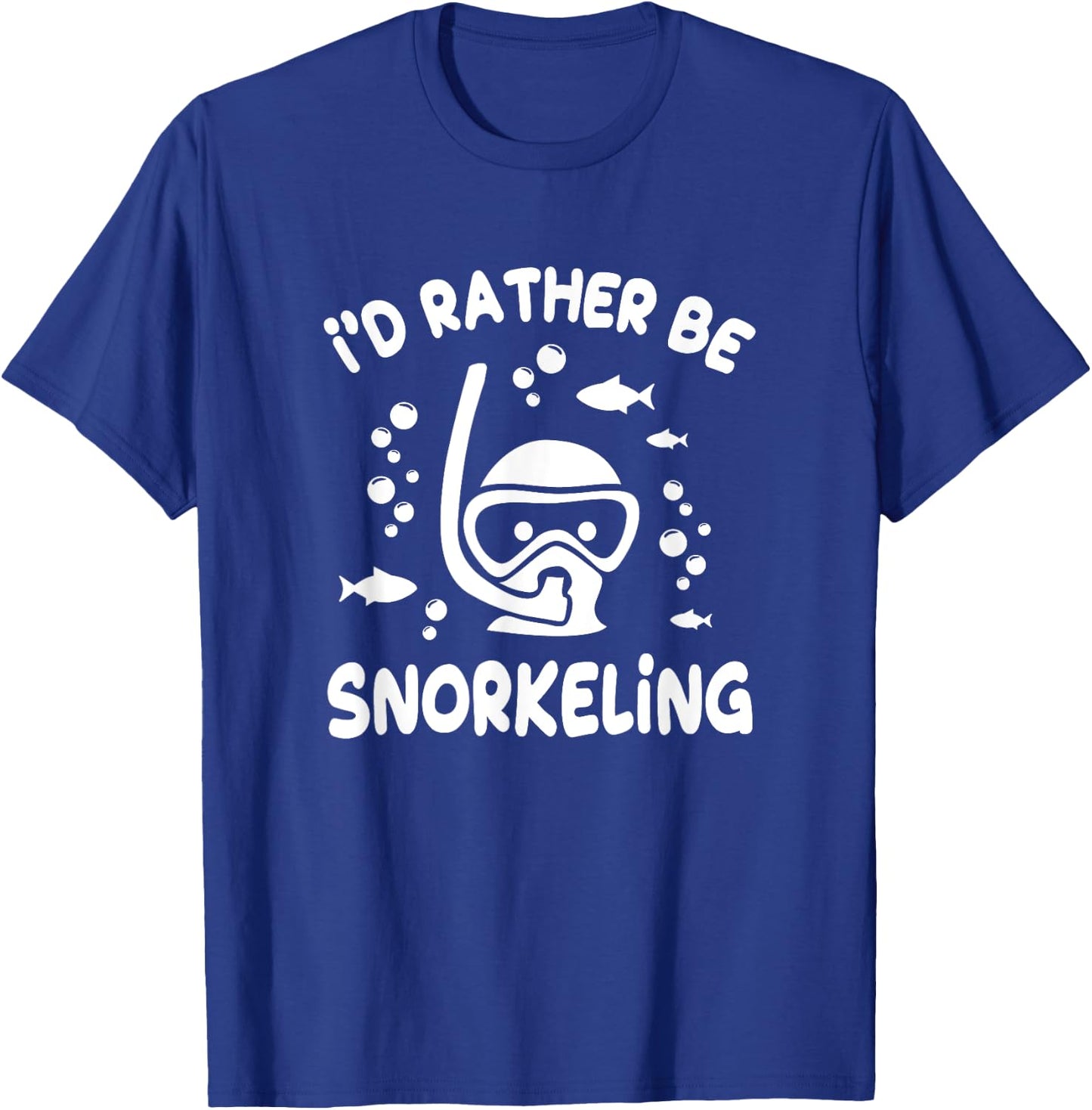 Funny Snorkeling I'd Rather Be Snorkeling Vacation T-Shirt - T-Shirt | Royal