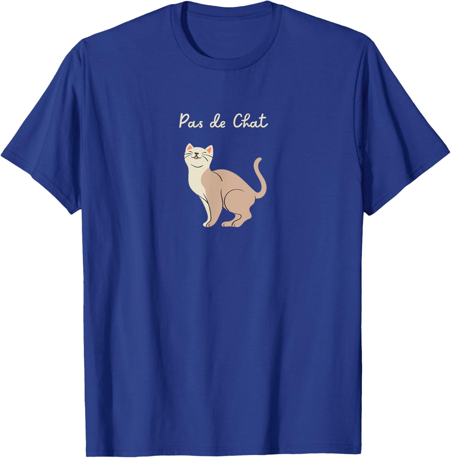 PAS DE CHAT Ballet Cat Lover Ballerina Dancer Dance Graphic Men Women Kids T-Shirt - T-Shirt | Royal