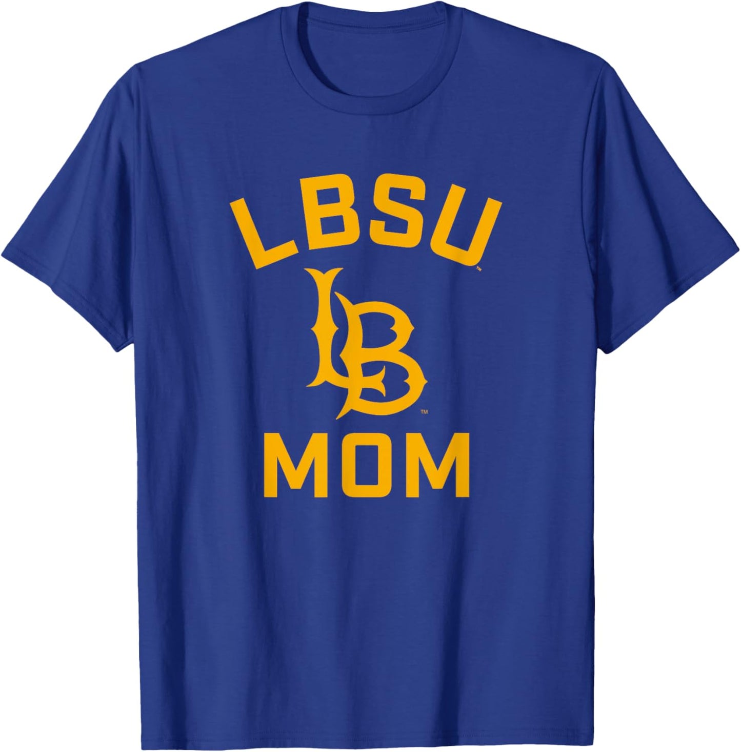 Cal State Long Beach CSULB Arched Mom T-Shirt - T-Shirt | Royal