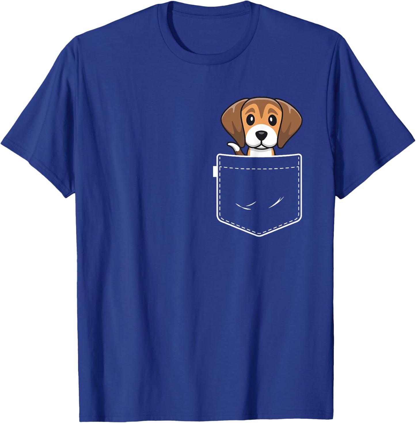 Beagle Dog In Pocket Shirts Men Women Beagle Lover Gift T-Shirt - T-Shirt | Royal