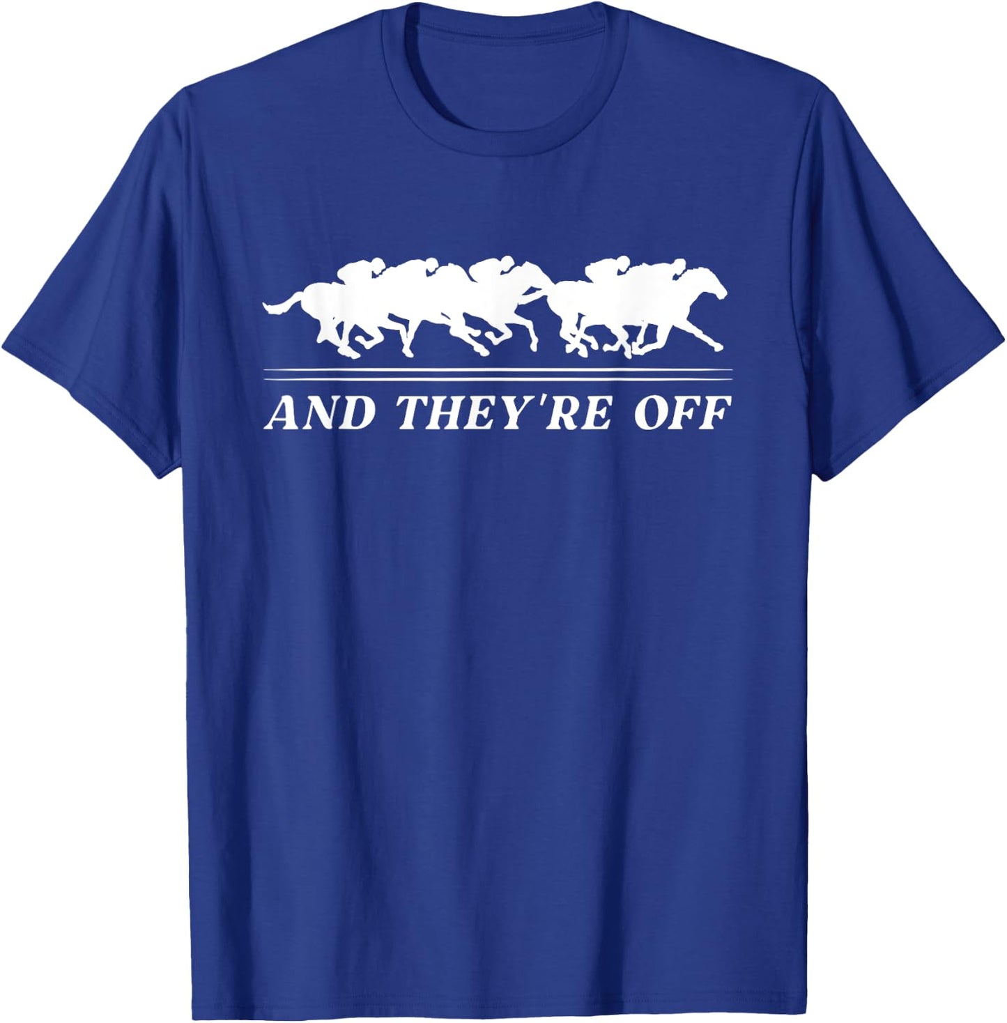 Funny Horse Racing Jockey Racer Derby Rider Track Race Gifts T-Shirt - T-Shirt | Royal