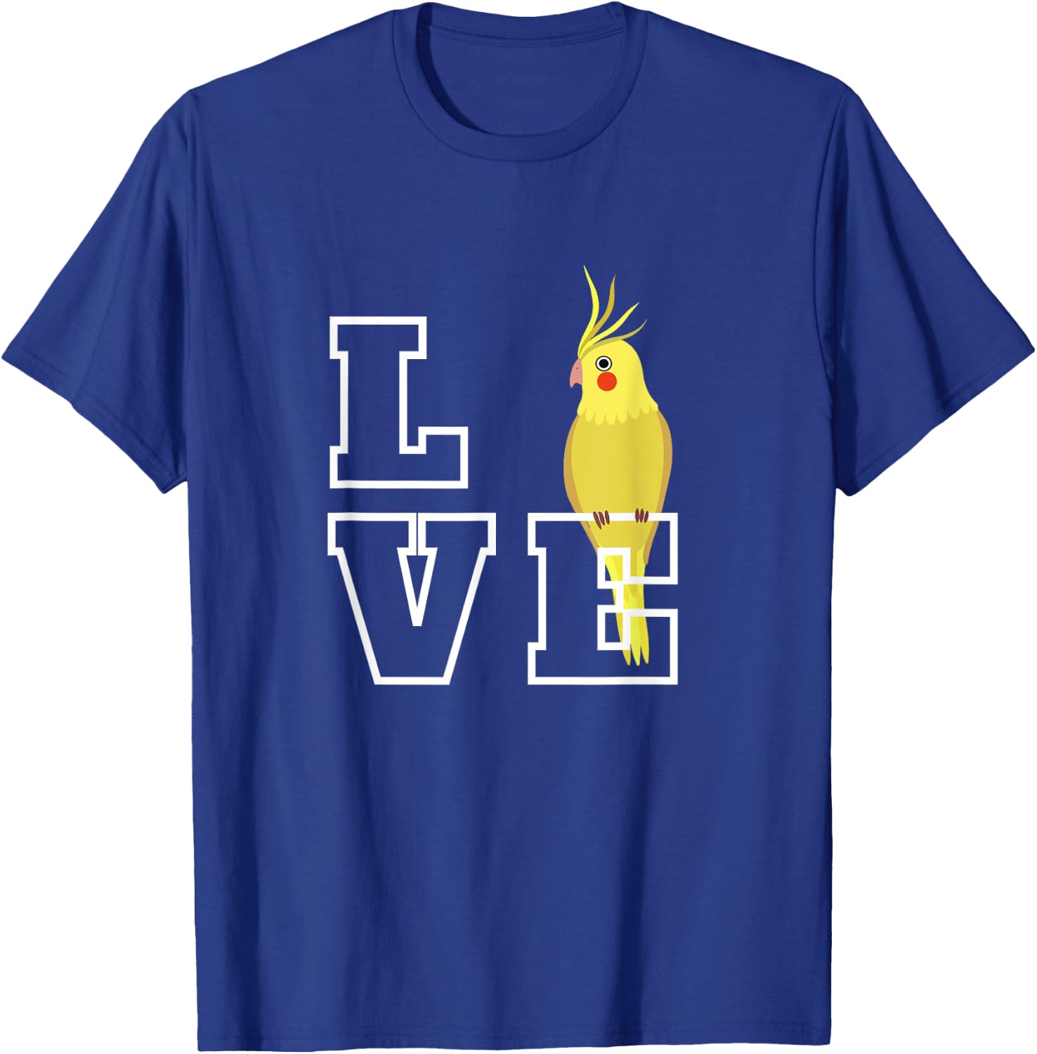 I Love My Cockatiel, Parrot | Pet Bird Lovers T-Shirt - T-Shirt | Royal