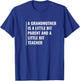 A grandmother is a Parent and a Teacher. Granma Quote Men Women T-Shirt - T-Shirt | Royal