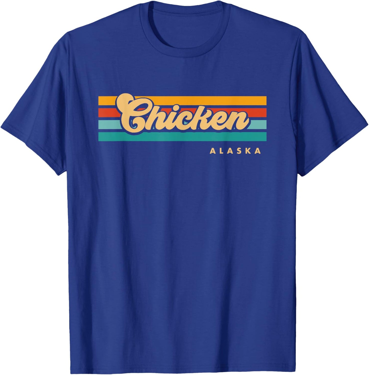 Vintage Sunset Stripes Chicken, Alaska T-Shirt - T-Shirt | Royal