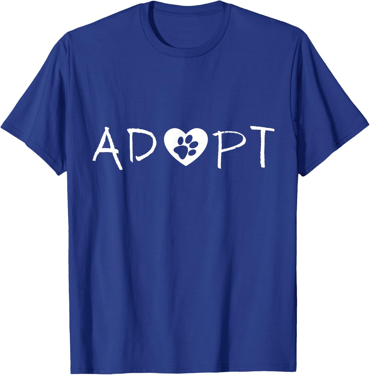 Rescue Adopt Pet Dog Cat Animal Lover Mom Dad Cute Heart T-Shirt - T-Shirt | Royal