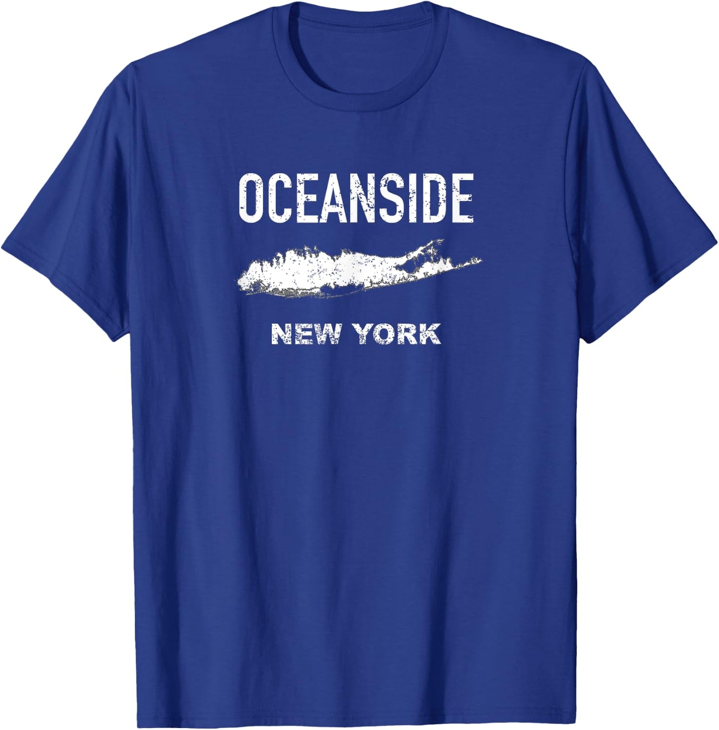 Vintage Oceanside Long Island New York T-Shirt - T-Shirt | Royal
