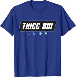 Thicc Boi Sarcastic Pastel Goth & Kawaii Japanese Gift T-Shirt - T-Shirt | Royal
